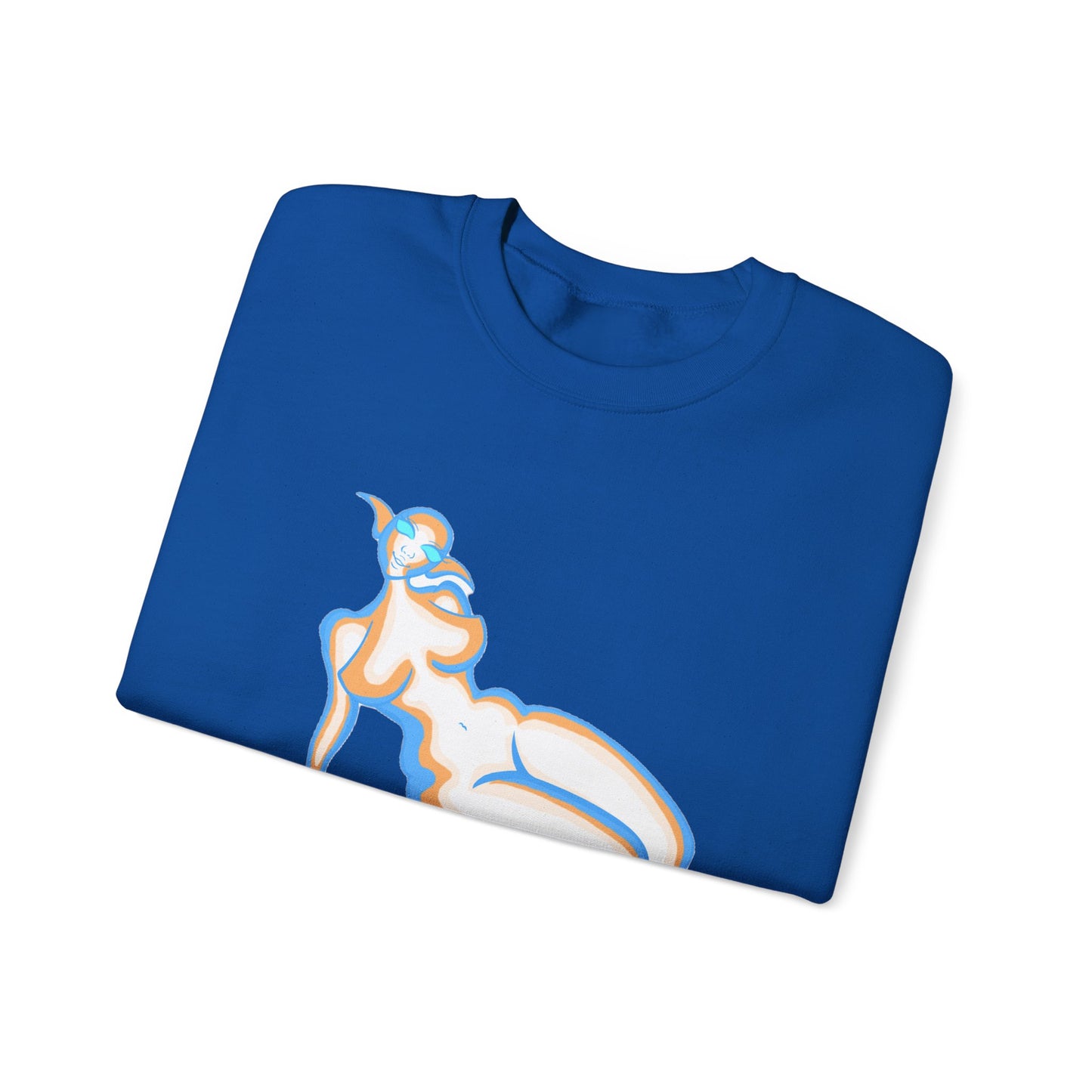 Artistic Abstract Female Figure Crewneck Sweatshirt, Cozy Unisex Pullover, Fashionable Gift for Her, Casual Wear, Everyday Comfort