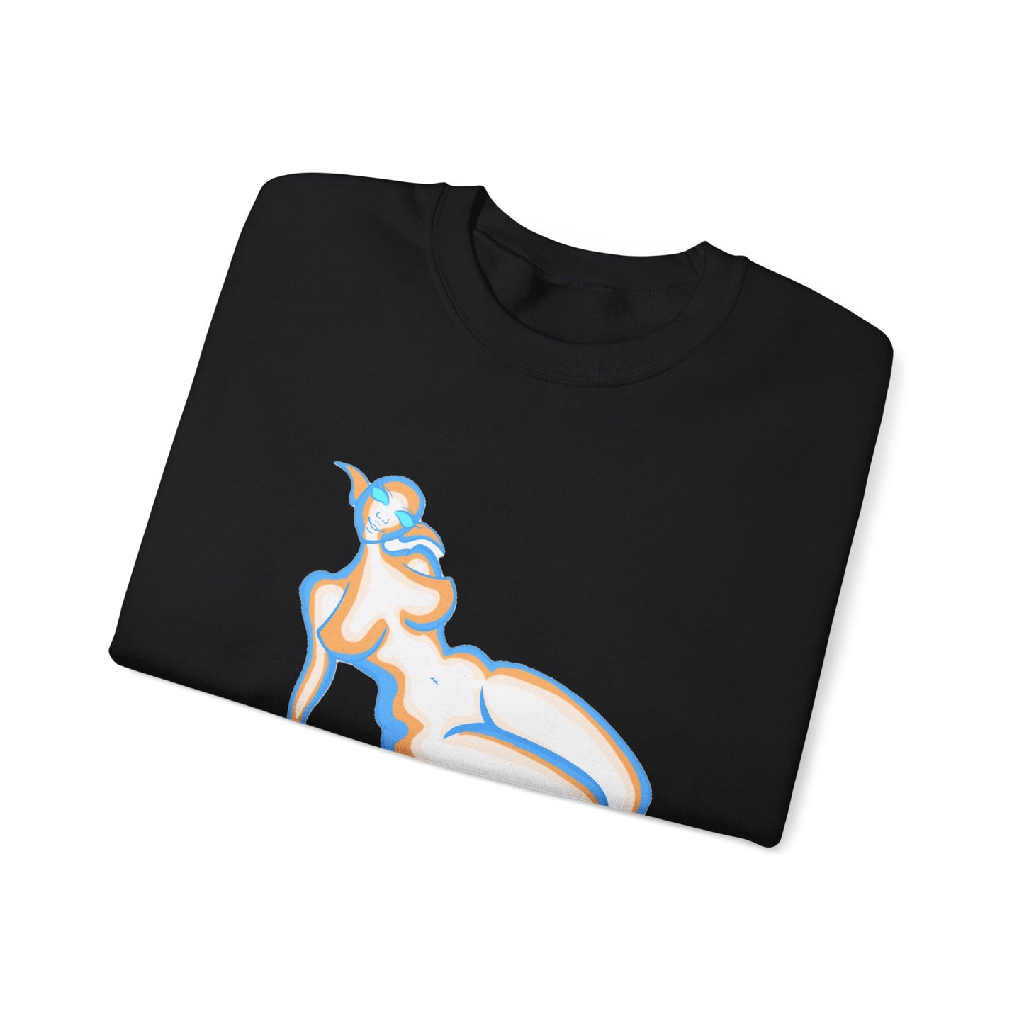 Artistic Abstract Female Figure Crewneck Sweatshirt, Cozy Unisex Pullover, Fashionable Gift for Her, Casual Wear, Everyday Comfort