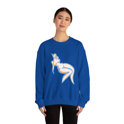 Artistic Abstract Female Figure Crewneck Sweatshirt, Cozy Unisex Pullover, Fashionable Gift for Her, Casual Wear, Everyday Comfort
