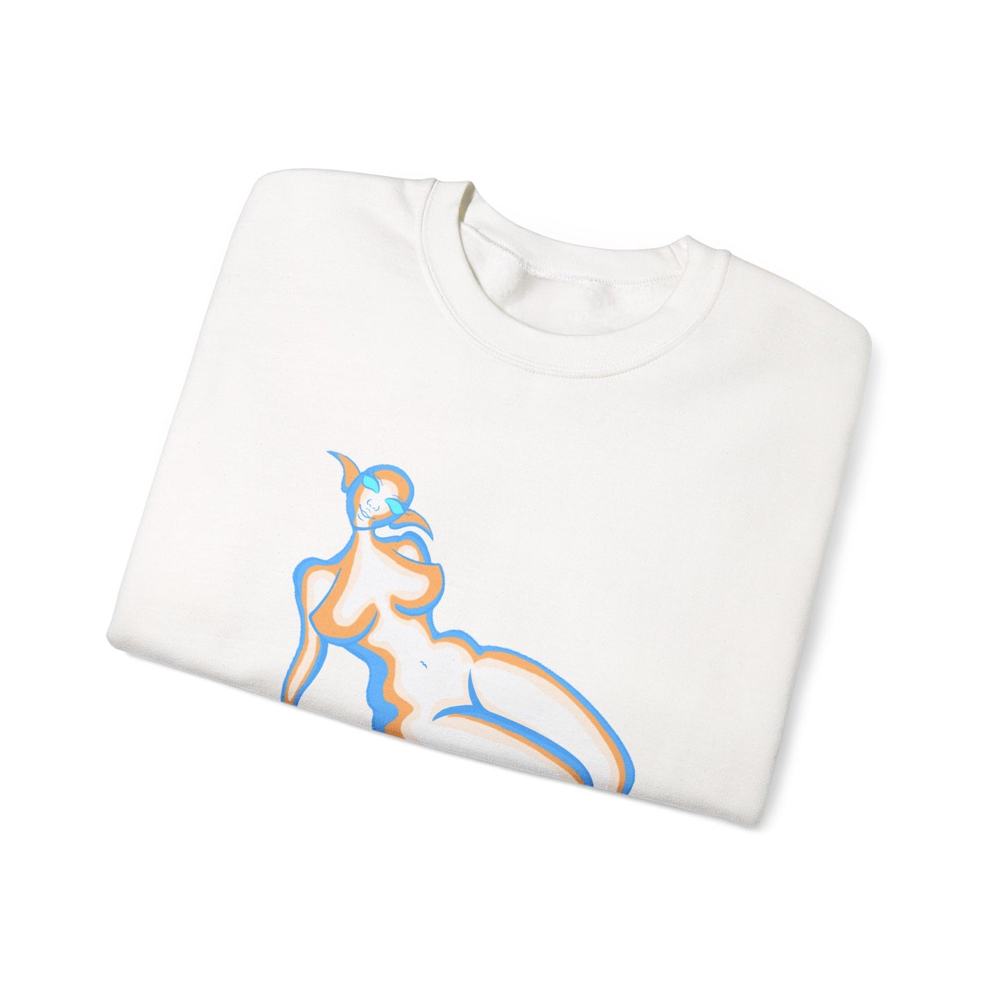 Artistic Abstract Female Figure Crewneck Sweatshirt, Cozy Unisex Pullover, Fashionable Gift for Her, Casual Wear, Everyday Comfort